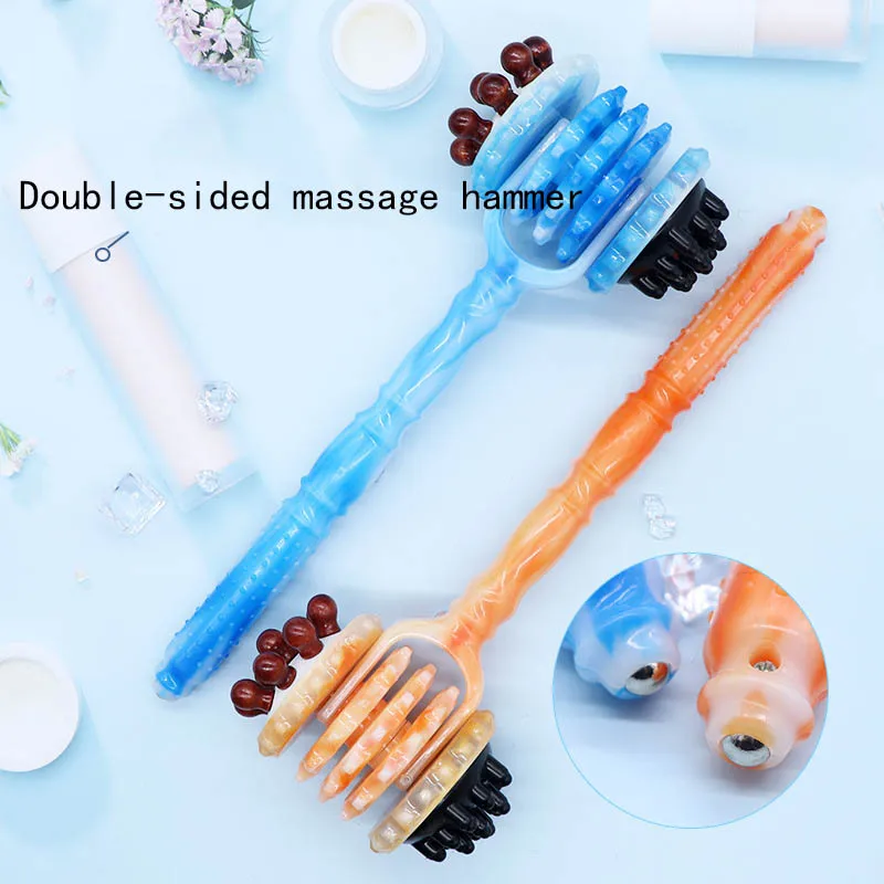 Double-sided Wooden Bead Air Cushion Massage Hammer Magnetic Bead Hand-held Massage Music Massage Hammer