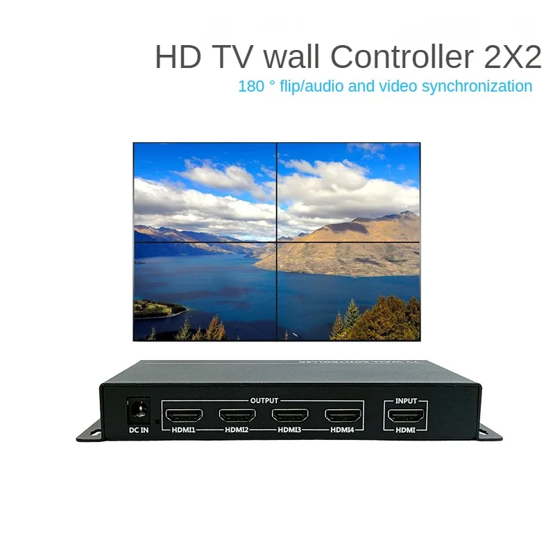 Controlador de parede de vídeo 2x2 com saída hdmi, processador de parede, splicer para 1x2 1x4 1x3 2x1 3x1 4x1 multi tela de vídeo