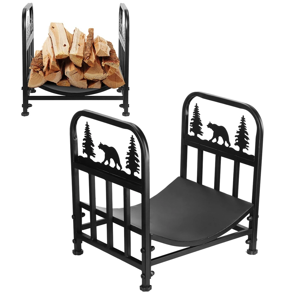 European Concise Home Fireplace Firewood Rack Log Storage Rack Shelf Organizer Firewood Storage Log