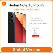 Global Version Xiaomi Redmi Note 13 Pro 4G 6.67" AMOLED display 67W Turbo Charging MediaTek Helio G99-Ultra 200MP OIS Camera NFC