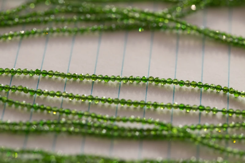 Loose Beads  Gemstone AA Diopside Round Faceted  30cm for DIY Jewelry Making Necklace Beads Nature