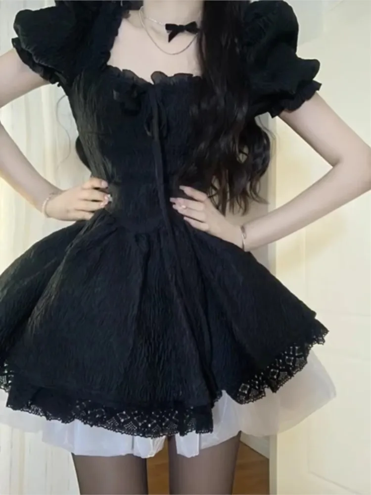 

Tea Break First Love Birthday Little Dress Sweet Waist Trimming Mori Girl Women