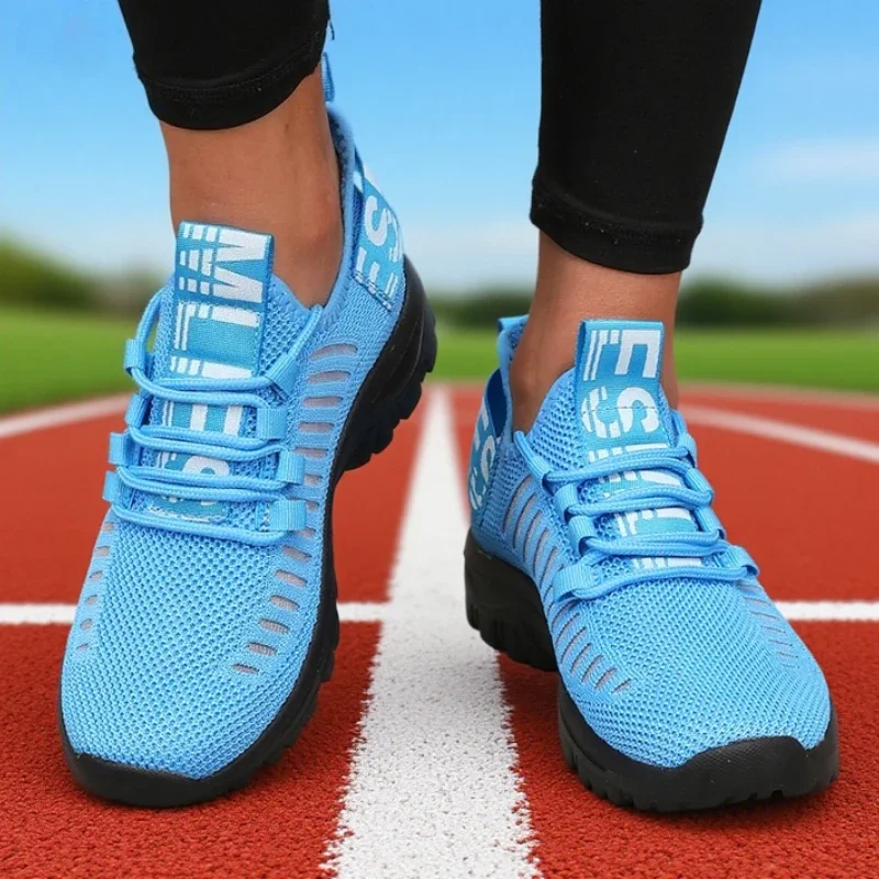 Women's Fashion Mesh Casual Sports Shoes Breathable Comfortable Running Shoes Shock-absorbing Buffering Training Light Sneakers