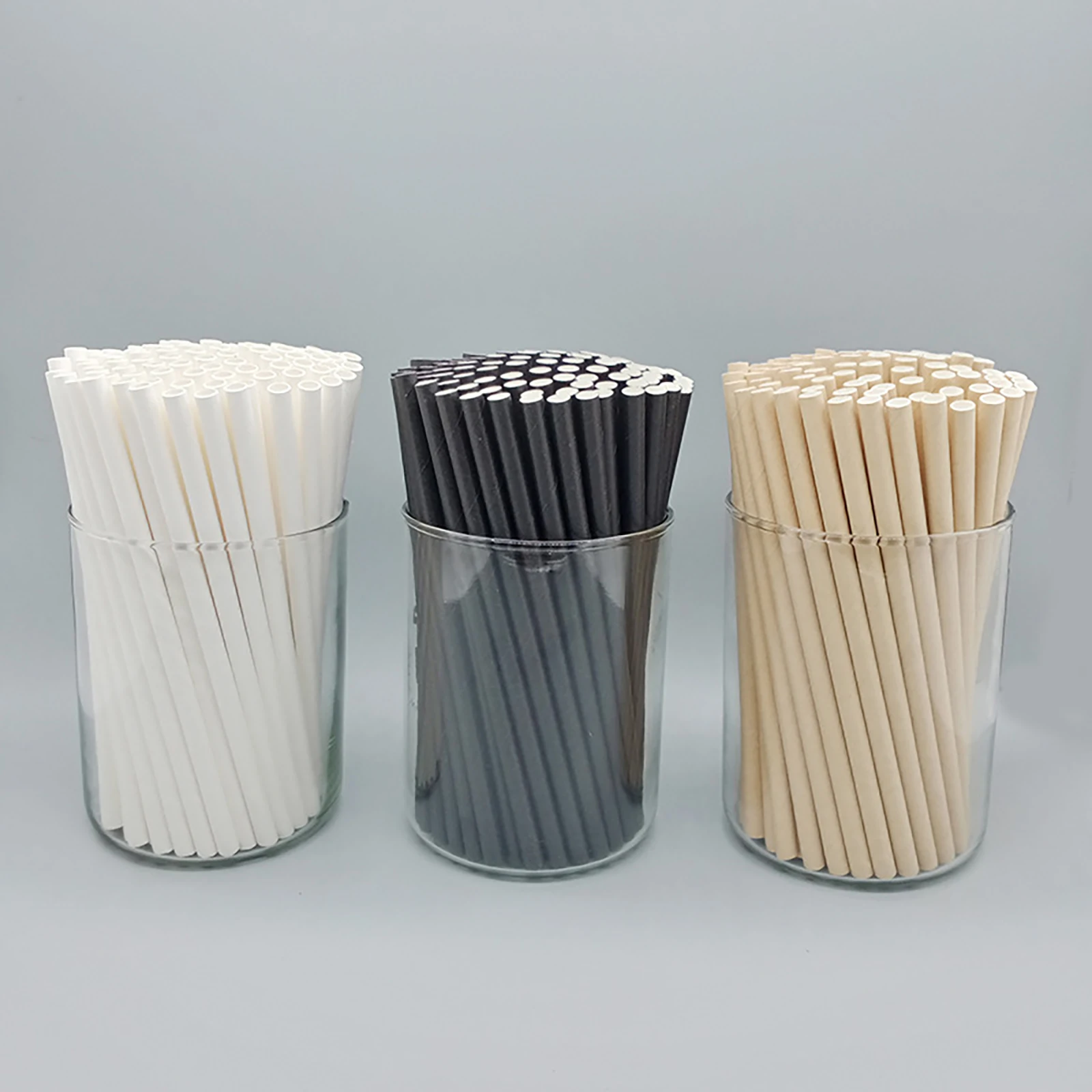 100 Pcs Paper Straws Compostable Biodegradable Straws 7.75 in Long for Smoothies Tumblers Cocktail MilkShake for Party Travel