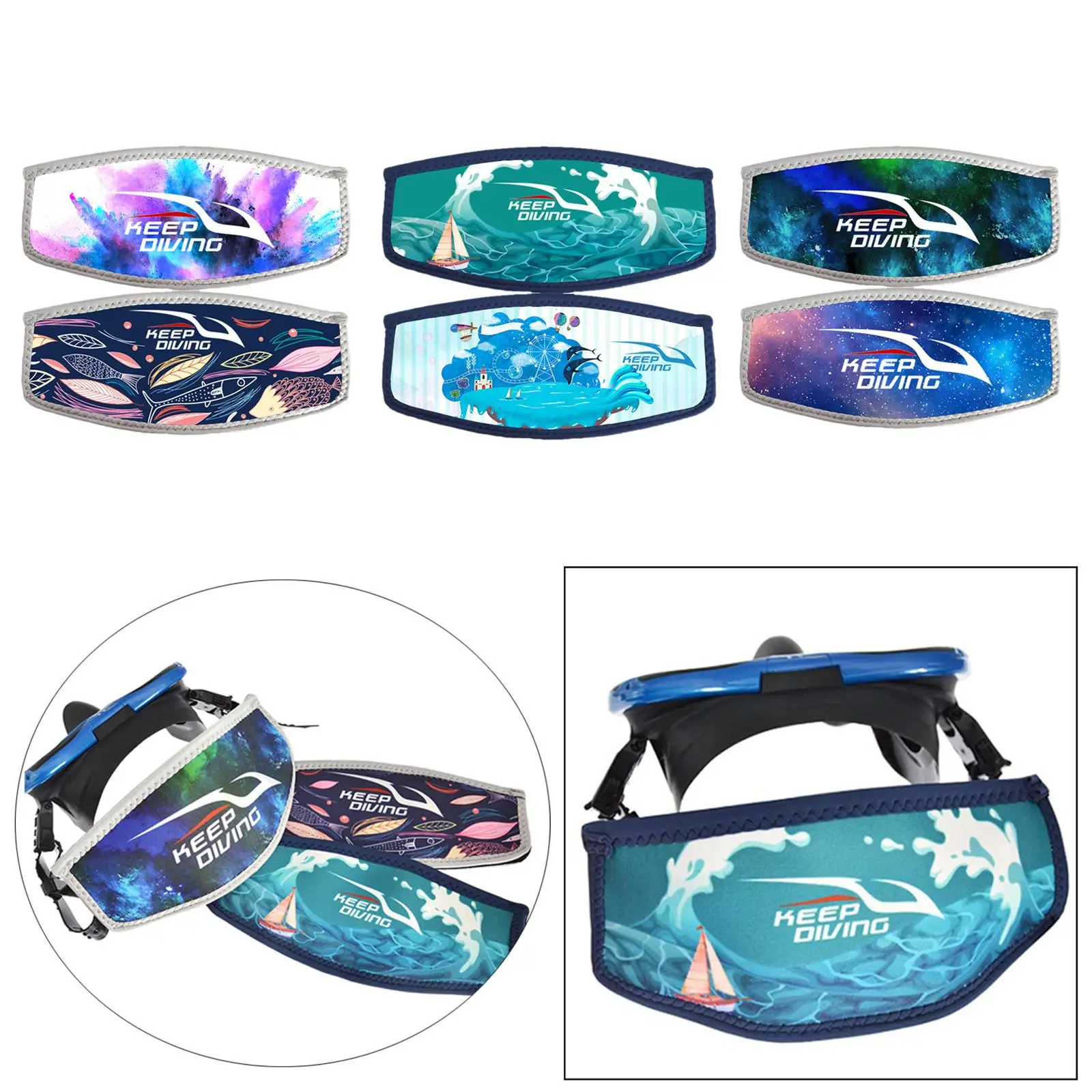 Replacement diving mask straps scuba strap wrapper snorkeling water sports