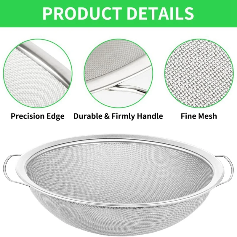 Fine Mesh Paint Strainer 60 Mesh Stainless Steel Paint Strainer Fits 5-Gallon Buckets To Filter Impurities From Durable B
