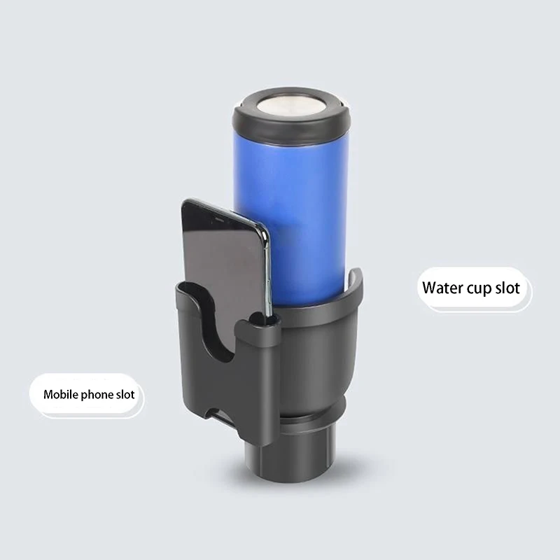 2 In 1 Car Water Cup Holder With Mobile Phone Storage Stand Cup Holder Expander Adapter Multipurpose Bottle Cups Organizer Stand