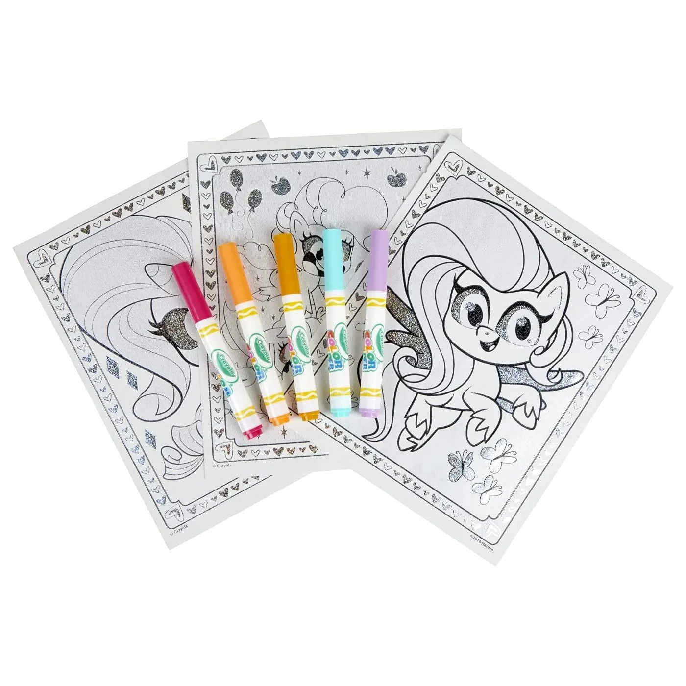  Crayola My Little Pony Coloring Pages and Stickers, Gift for  Kids, Ages 3, 4, 5, 6