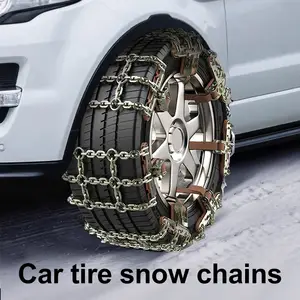 SEAMETAL-cadenas de nieve antideslizantes para coche, 10 piezas, 2 ranuras,  emergencia