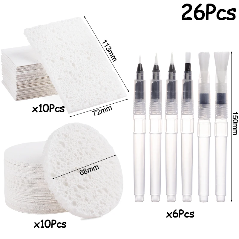 3D Drawing Magic Canvas Set - DIY Art Foam Texture with Water Brush 2636 Pcs for Kids Parties and Gifts