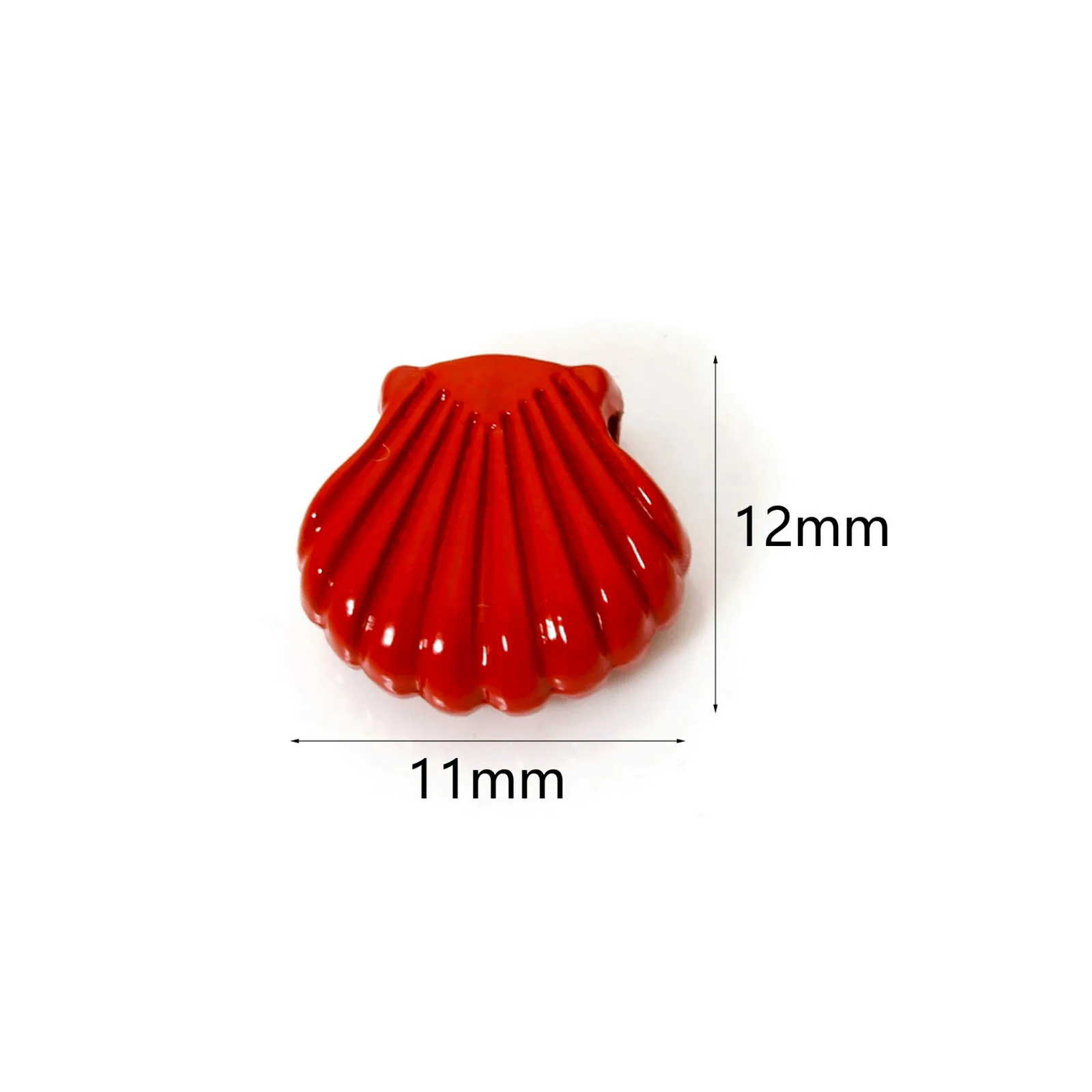 10 Stück Zinklegierung Ozean Schmuck Spacer Charms Rote Muschel Seepferdchen Muschel Emaille Anhänger für DIY Halskette Schmuckherstellung – Detail 11