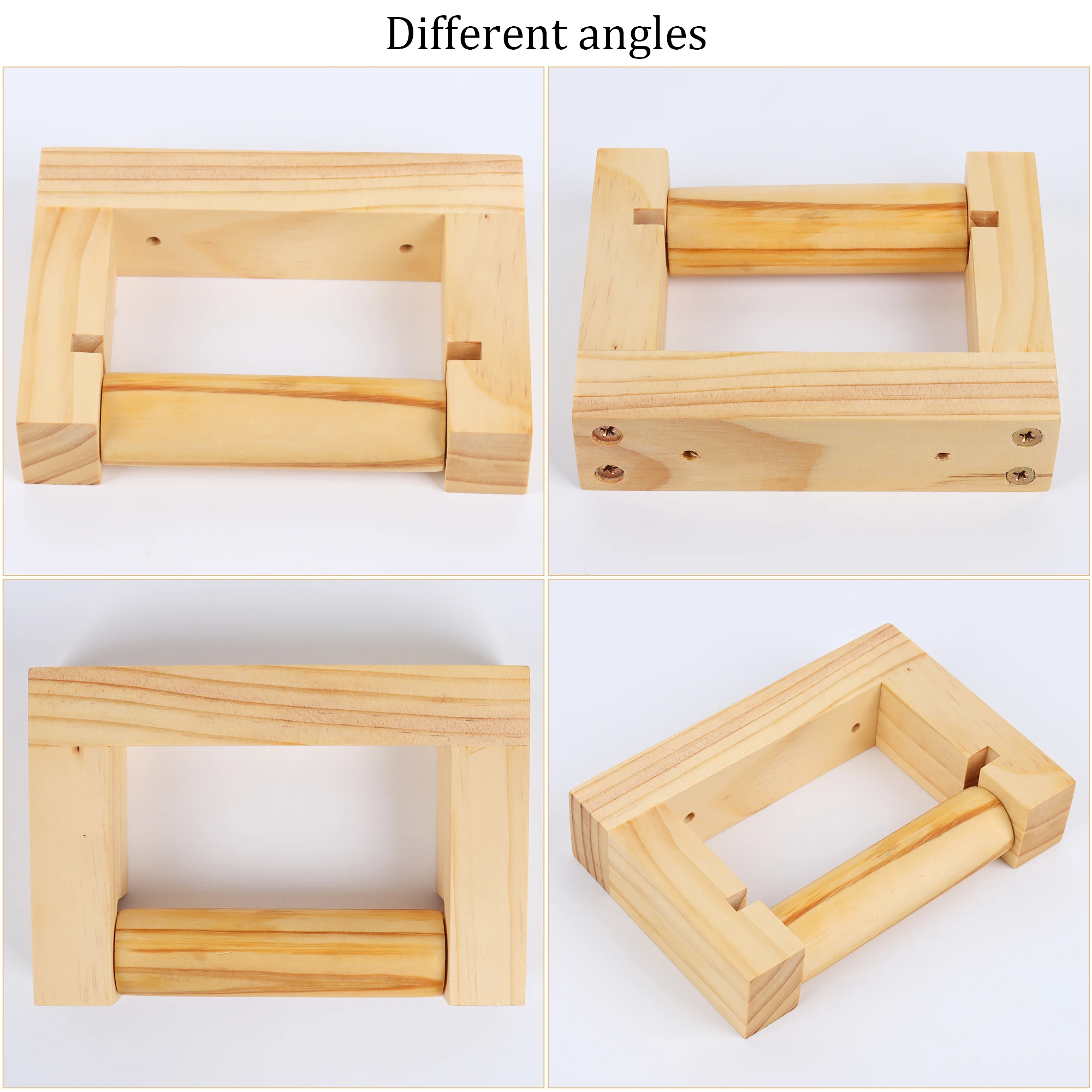 Paper Towel Holder Toilet Paper Holder Toilet Roll Holder Wooden Punch-free