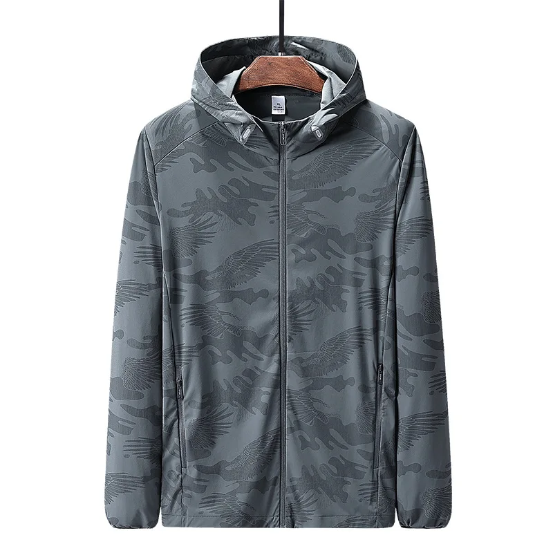 Plus Size 9xl 8xl Summer Quick Dry Jackets Hooded Men Waterproof Sun Protection Ultra-light Spring Windbreakers Skin Coats Male