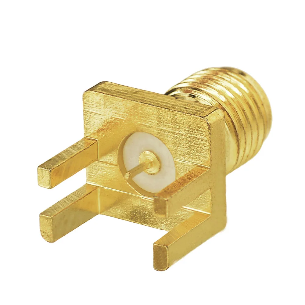 

Superbat SMA Female End Launch PCB Mount .062'' (1.57mm) tab Terminal Straight Goldplated RF Connector