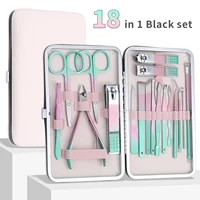 7/12/18 pcs Nail Clipper, Rainbow Chameleon Manicure Nail Kits, Stainless Steel Professional Pedicure Set, Nail Scissors, Nail F 1