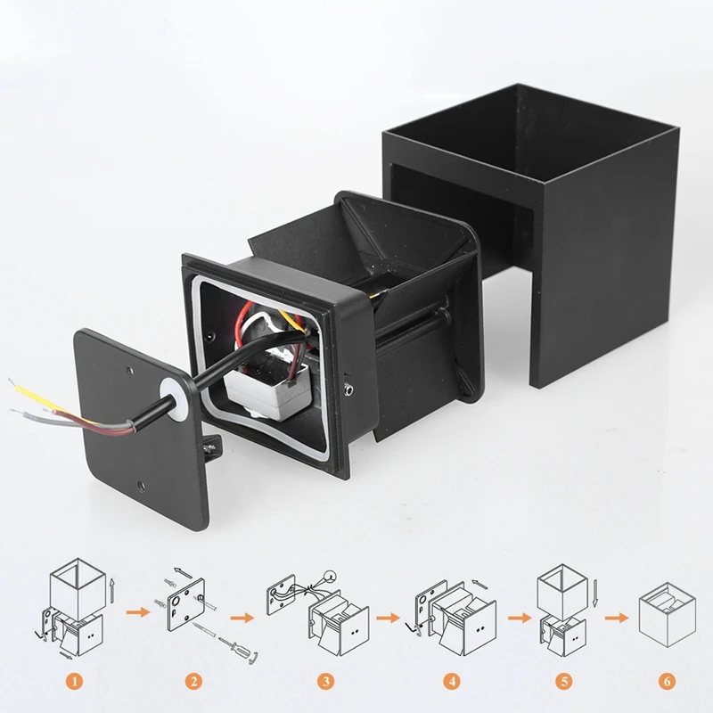Lampu LED dinding Interior lampu lampu IP65 tahan air desor 110V220V Aluminium atas dan bawah pencahayaan untuk taman rumah