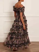 TWOTWINSTYLE-ضرب اللون فساتين الطباعة للنساء ، مائل الرقبة ، قصيرة الأكمام ، عالية الخصر ، أنيقة خط اللباس ، الإناث ملابس الموضة 1