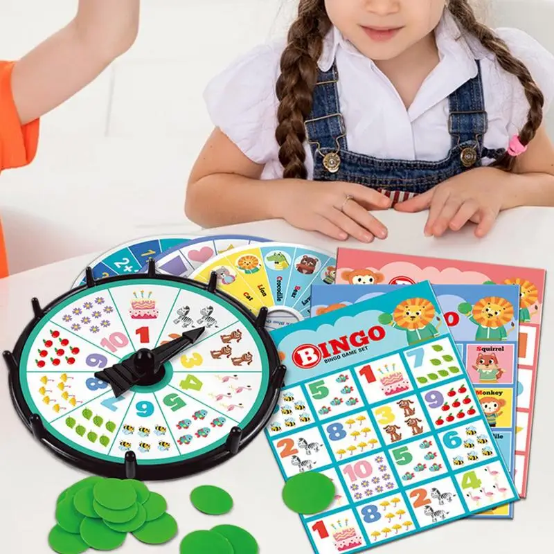 Bingo Game Set For Adults And Kids Party Family Bingo Games Counting And Matching Skills Games Fun Family Reusable