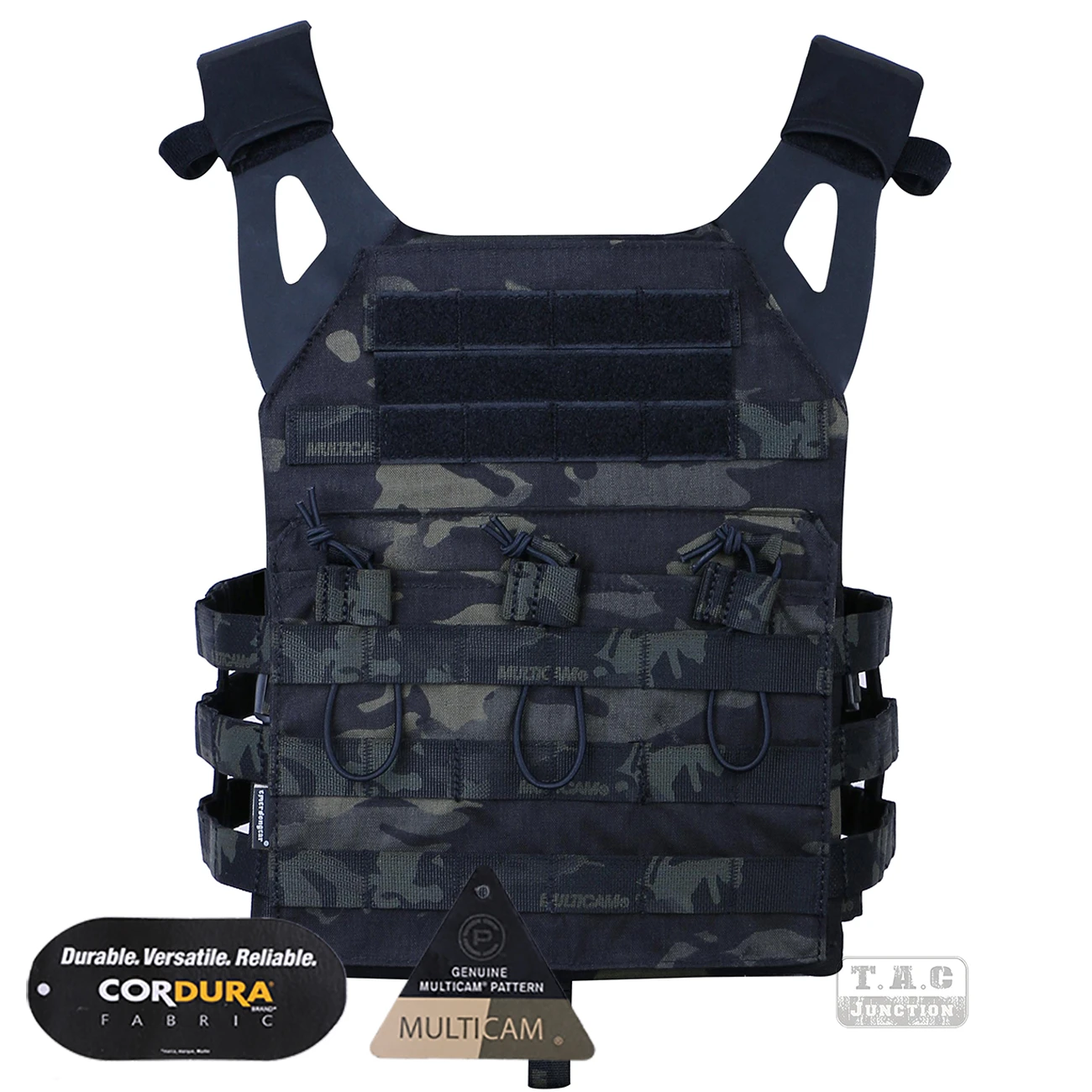 Emerson Tactical Jumpable Plate Carrier JPC Lightweight Vest Body Armor + Plates Multicam Black