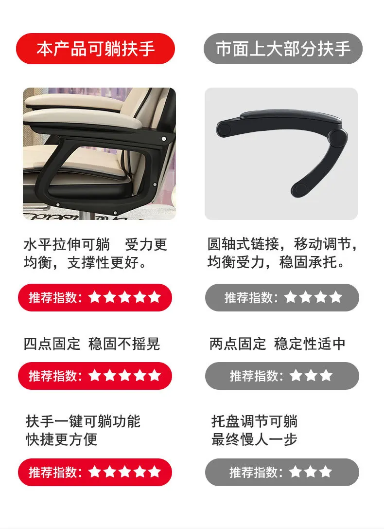 Description Picture 5 of itemAoliviya Official New Computer Chair Home Comfortable Sitting Office Seating Girls' Dormitory Backrest Chair Anchor Lifting