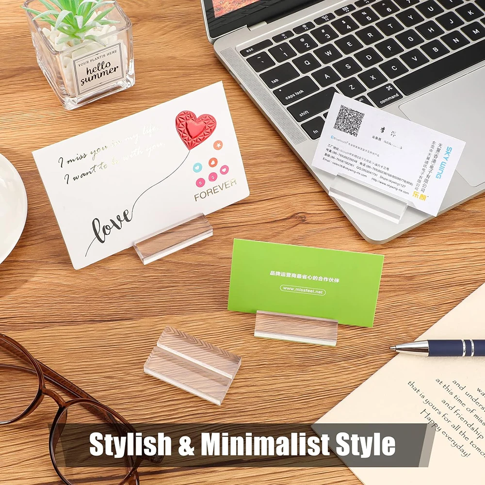 5/10/20 Stück Acrylständer Tischkartenhalter Tischnummernständer Kartendisplay für Tischfotos Büro Zuhause Hochzeit Party Dekor – Detail 12