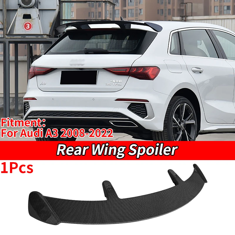 

New Adjustable Carbon Fiber Accessories Auto Styling Material Rear Trunk Spoiler Car Rear Boot Lip Wing For Audi A3 2008-2022