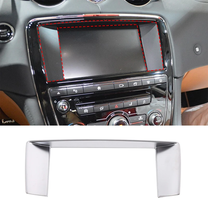 

For Jaguar XJ 2010-2016 Car Navigation Screen Decoration Frame Trim Sticker ABS Navigation Frame Protection Accessories 1 Pcs