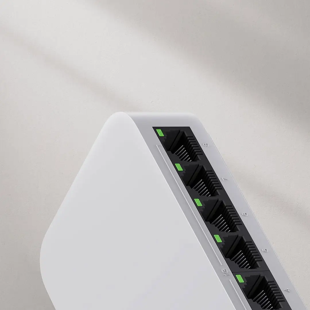 Xiaomi Gigabit Switch Ethernet Network Switch 8 Ports 10/100/1000Mbps Ethernet High Performance Internet Splitter 16Gbps