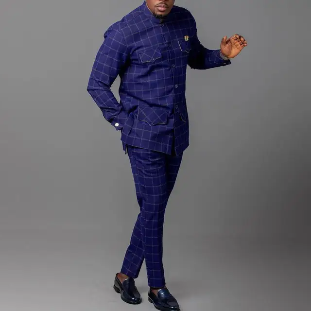 Bayo Plaid Single Breasted Outfit