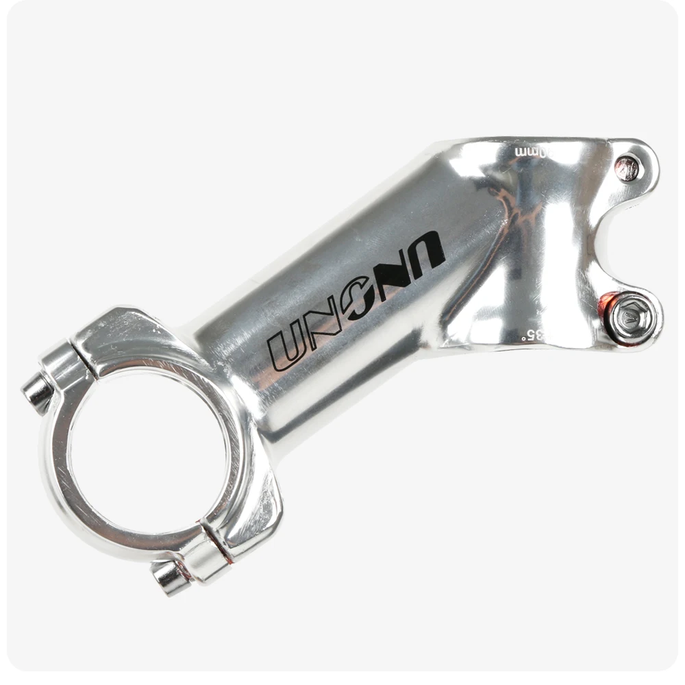 UNO Poliert Silber Fahrrad Stem UNO 7 17 35 Grad Aluminium Legierung Berg MTB Zubehör Bike Lenker Vorbauten 28.6*31,8mm – Detail 12