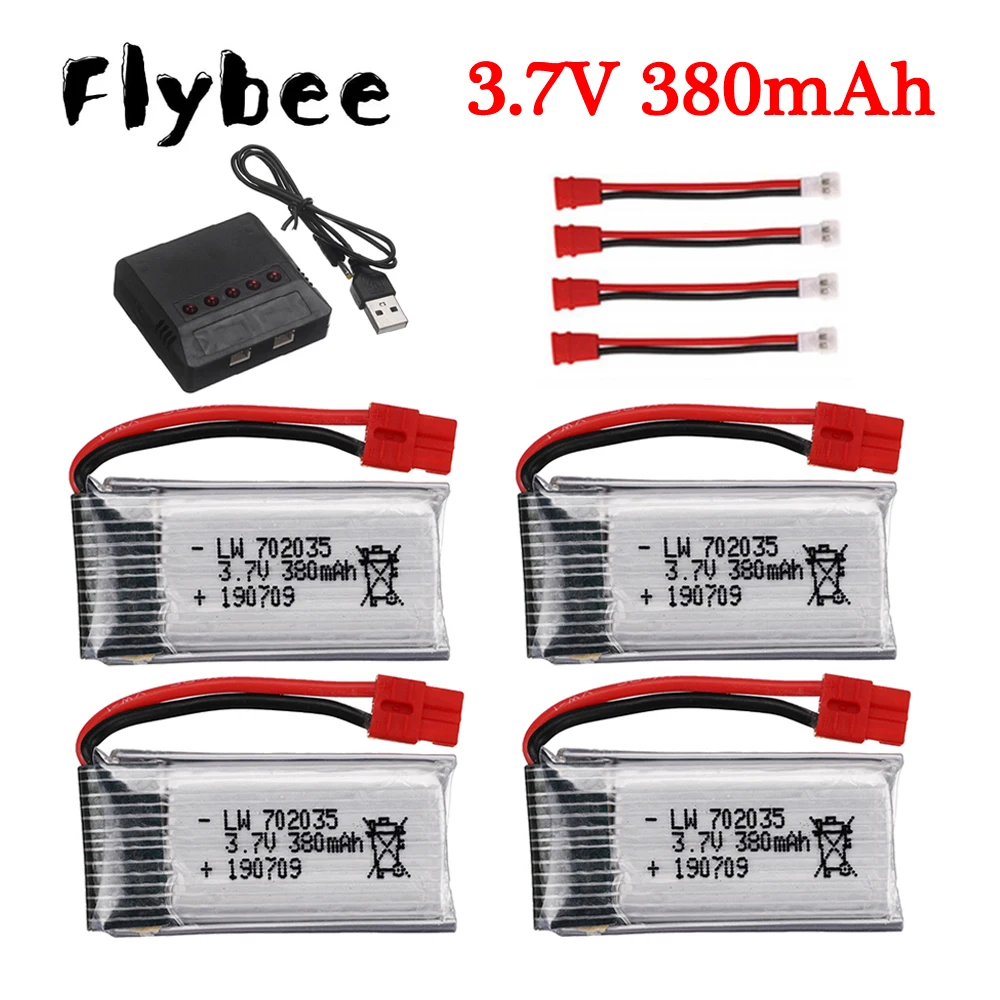 

Литий-полимерный аккумулятор 3,7 в 380 мАч + зарядное устройство для SYMA X15 X5A-1 X15C X15W, запасные части для радиоуправляемого дрона, вертолета, 3,7 в, перезаряжаемая батарея 702035