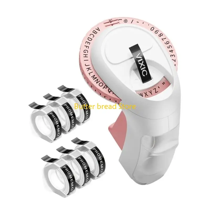 W89C 휴대용 수동 라벨 메이커 E975 라벨링 장치 DIY 라벨 용 휴대용 엠보싱 장치 주방 용품 인쇄 가격