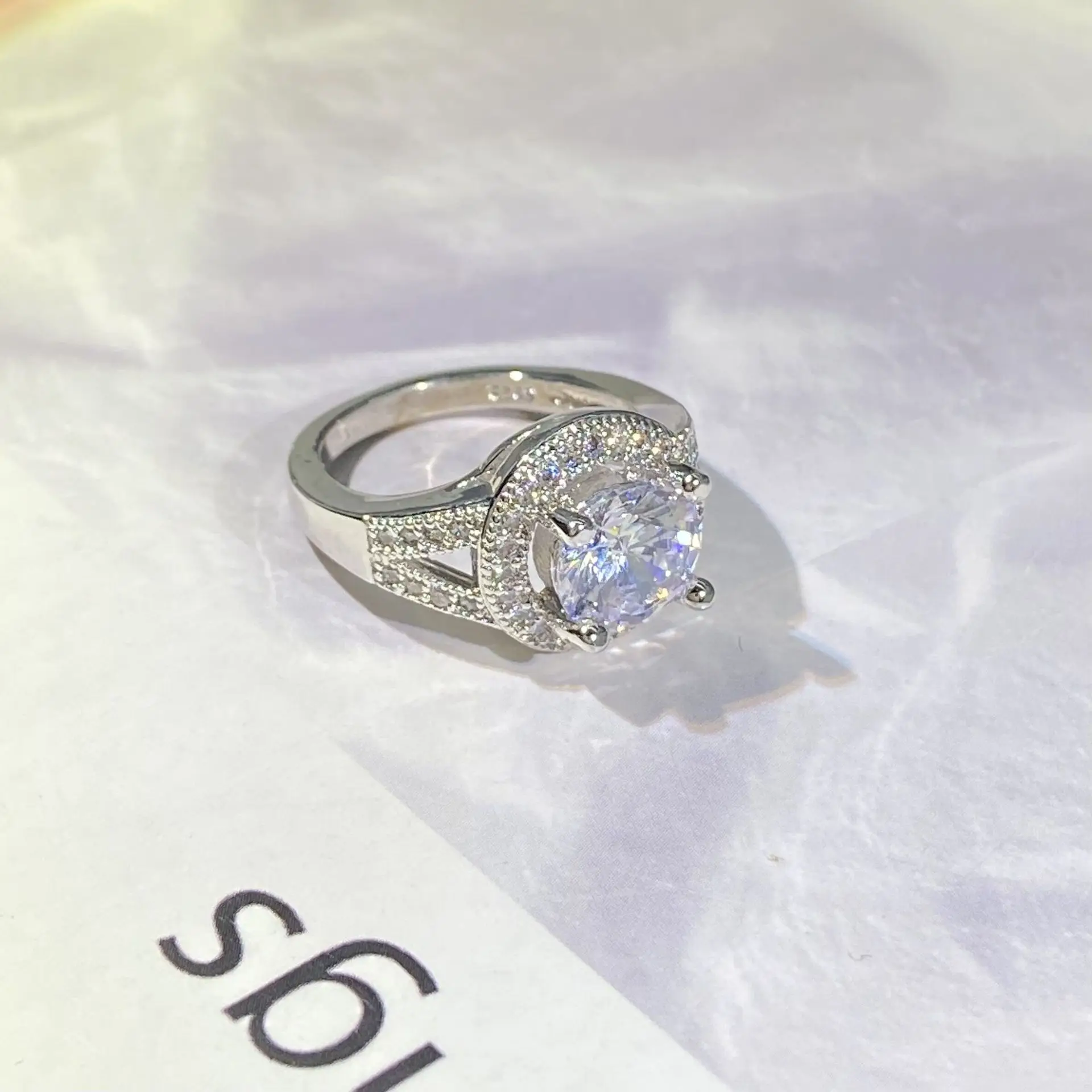 

100% 925 Sterling Silver Origin Diamond Ring Females GDTC Wedding Bands Natural Diamond Gemstone Anillos De Ring for Women