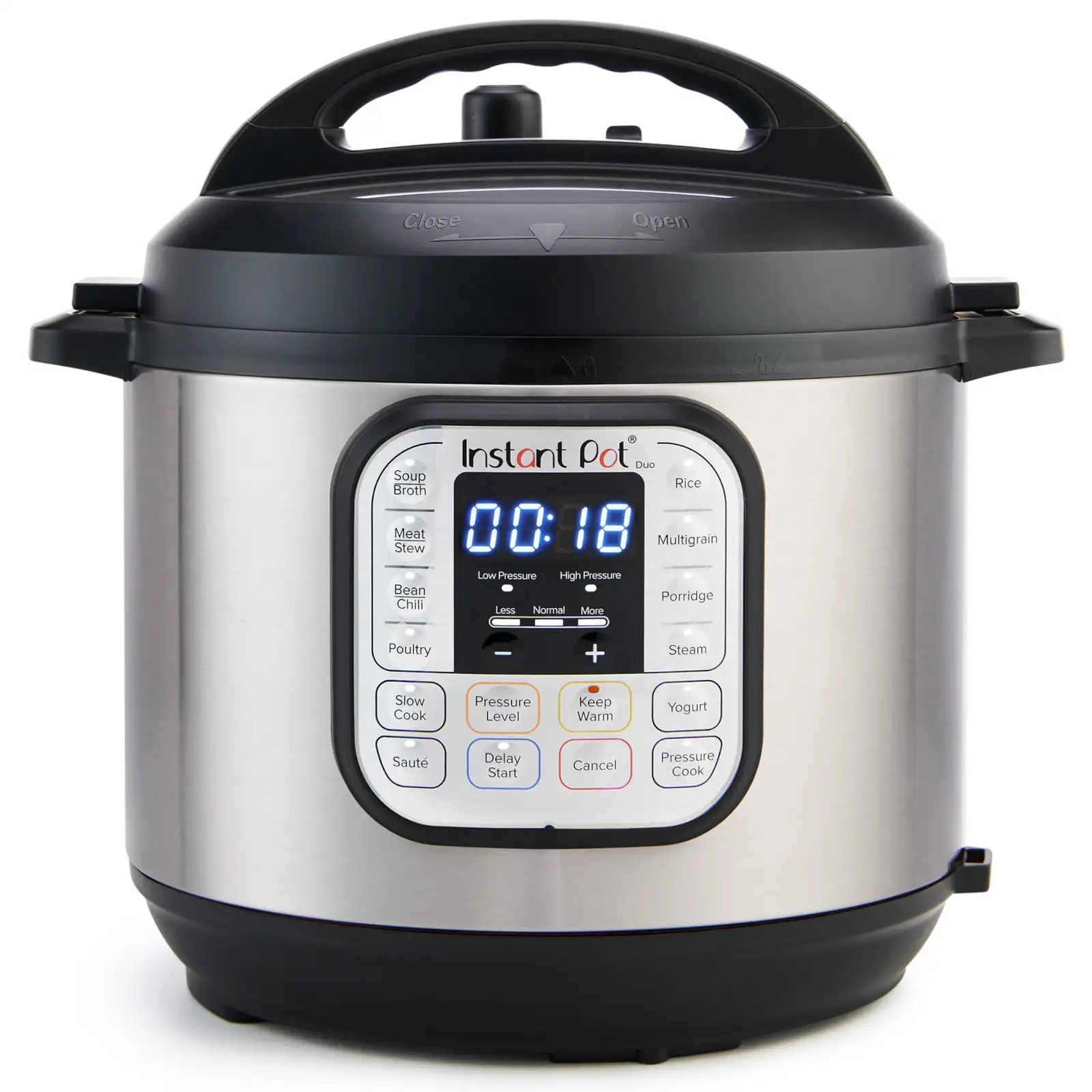 

Duo 6-quart 7-in-1 Electric Pressure Cooker, Slow Cooker, Rice Cooker, Steamer, Wok, Warmer & Sterilizer, Stainless Steel