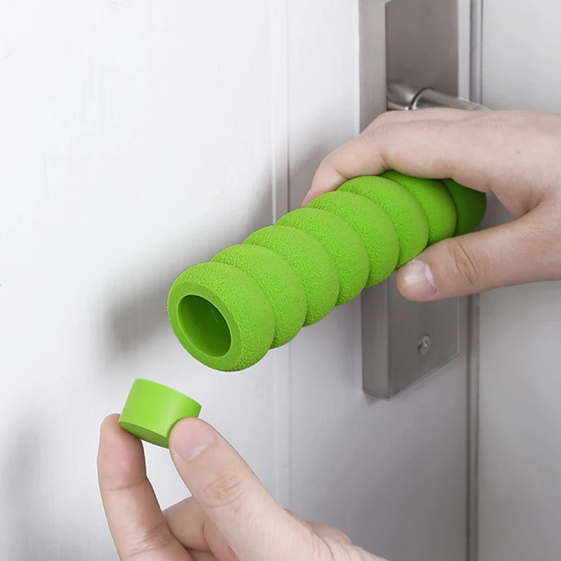1pc Furniture Protector Safety For Kids Eva Foam Cover Door Handle Elastic Rubber Crash Pad Static-free door knob covers door handle covers