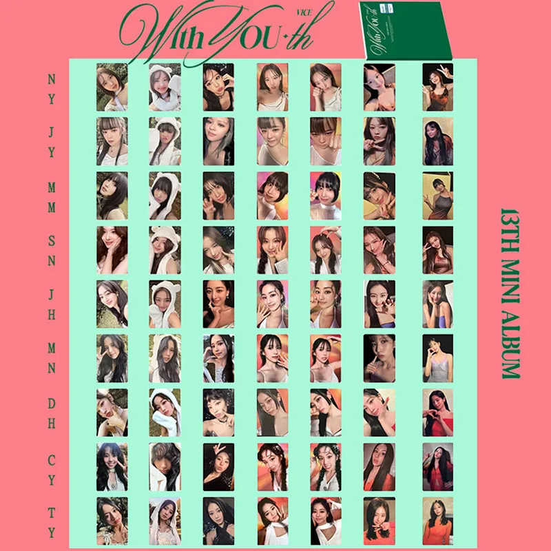 

9Pcs/Set KPOP TWICE With YOU-th Mini Album Lomo Cards List Nayeon Sana Tzuyu Dahyun Selfie Photocards Postcards Fans ONCE Gifts