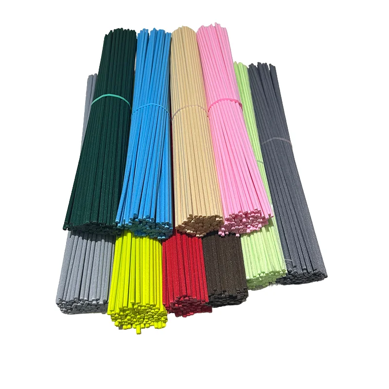 100pcs 25cm 3mm Colored Essential Oil Diffusion Fiber Rod for Home Decor Red/Blue Aromatherapy Fiber Sticks for Reed Diffuser