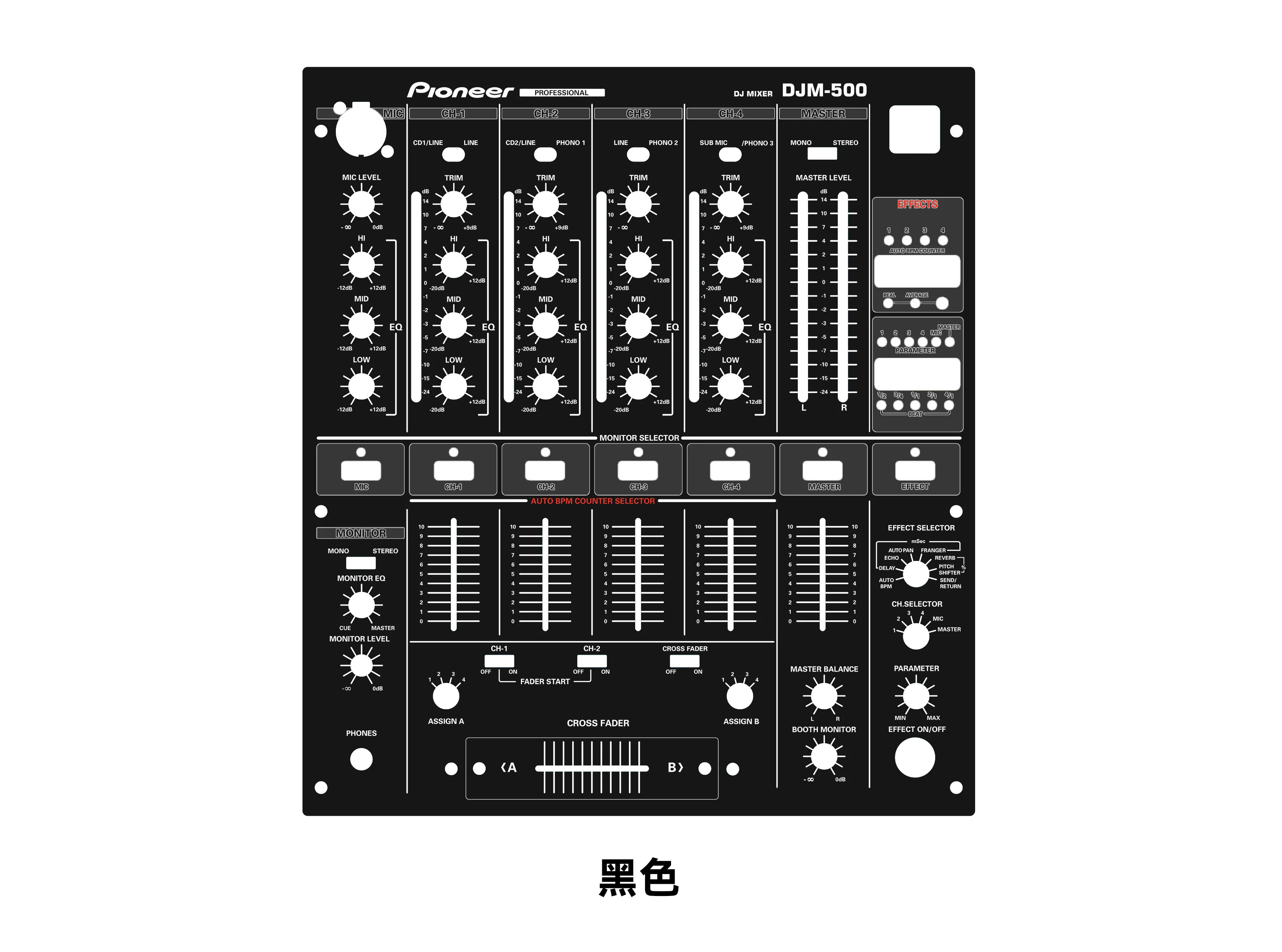 DJM-500 Skin Mixer Panel Mask PIONERR djm500 Colorful Film 