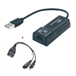 USB Ethernet Adapter with OTG Cable and LED Indicator - Plug and Play Network Solution (USB To RJ45)