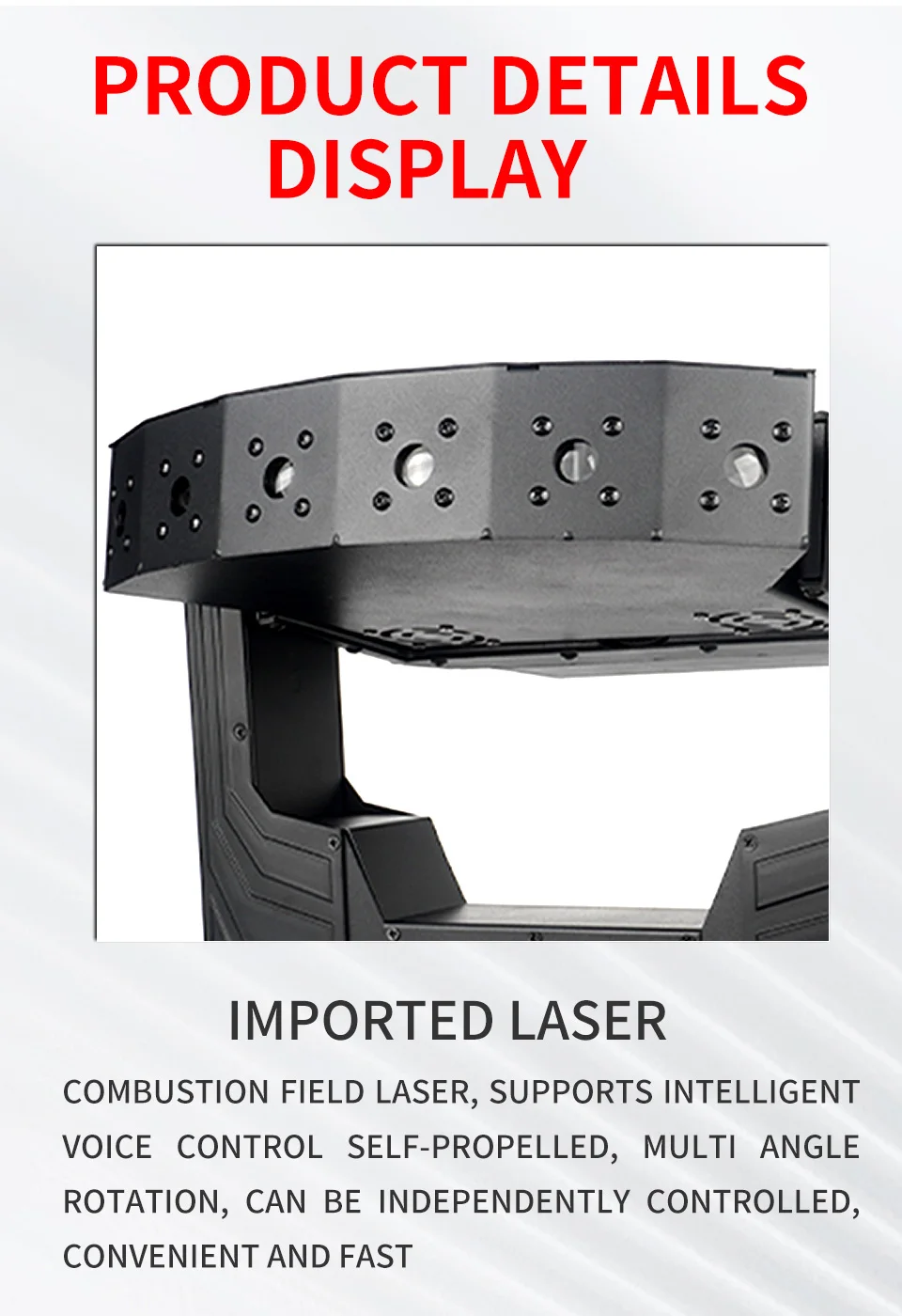 RGB 6 Eyes RGB Stage Laser Moving Head Light Infinite Rotation Bar Laser Light P