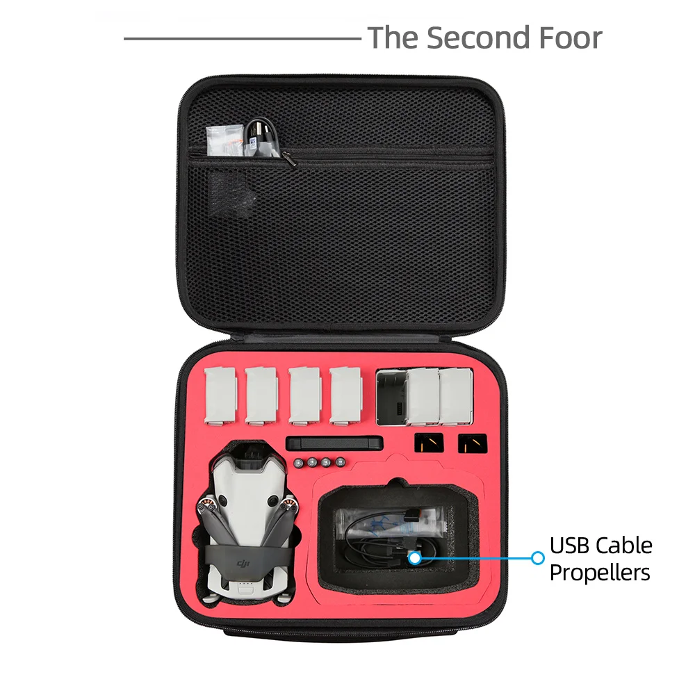 Drone Storage Case Carrying Bag for DJI Mini 4 Pro Storage Handle Cover RC-2/N2 Remote Controller All-In-One Hard Box Camera Accessories