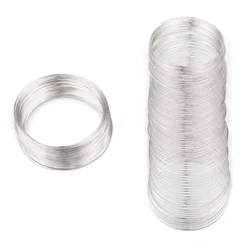 Stainless Steel Wire for Jewelry Making - 0.6mm, 50 Loops (Silver)