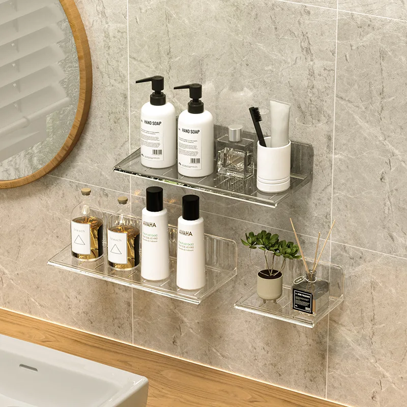 Bathroom Shelves Shower Shelf Bathroom Organizer Cosmetic Shower Shelves  Storage Holder Bathroom Accessories No Punching - AliExpress