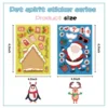 8Pcs Puzzle Cartoon Christmas Snowman Party Make a Face Stickers Handicrafts Waterproof Stickers 6
