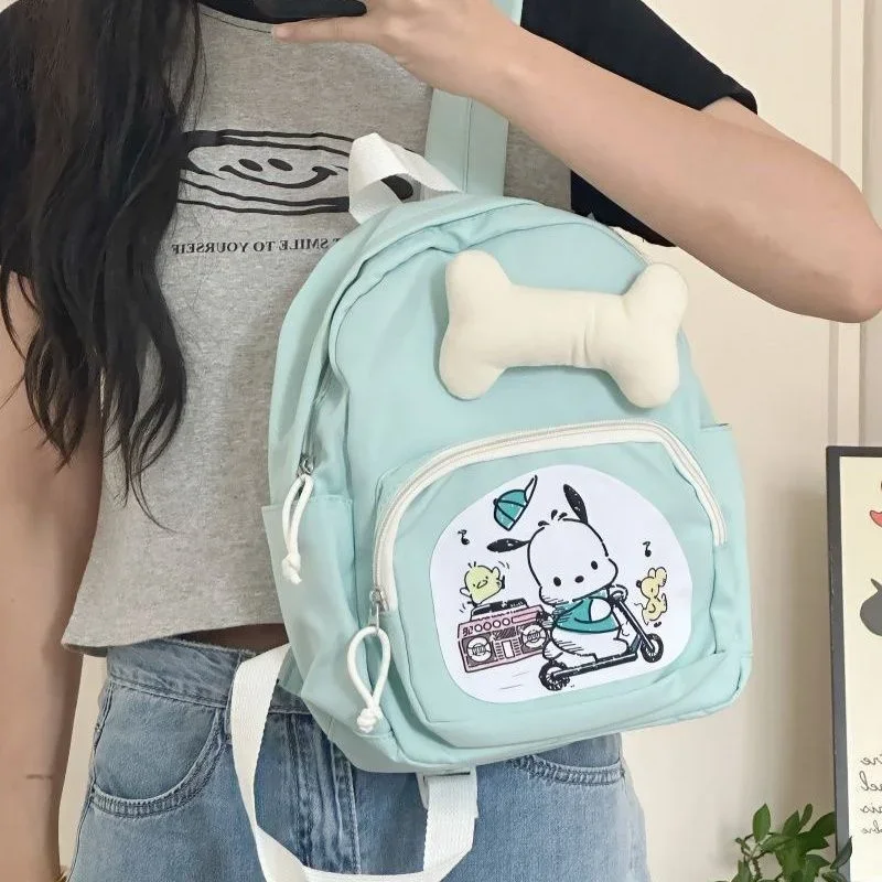 Sanrio Új pacha Eb Növendékállat Táska aranyos Gúnyrajz Messzemenő kapacitású Lezser Felfekvési felület Dutyi Könnyűsúly double-shoulder Hátiszák