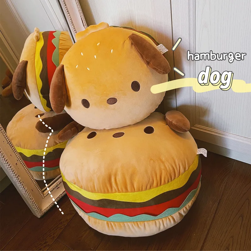 

Kawaii Sanrio Pachacco, подушка с гамбургерами, креативная подушка, футон, стул, подушка для девушки, забавный подарок на день рождения