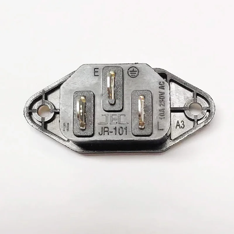 1~5pcs/lot JR-101 Black character AC power socket Electric rice cooker electric car computer case 15A250V three plug