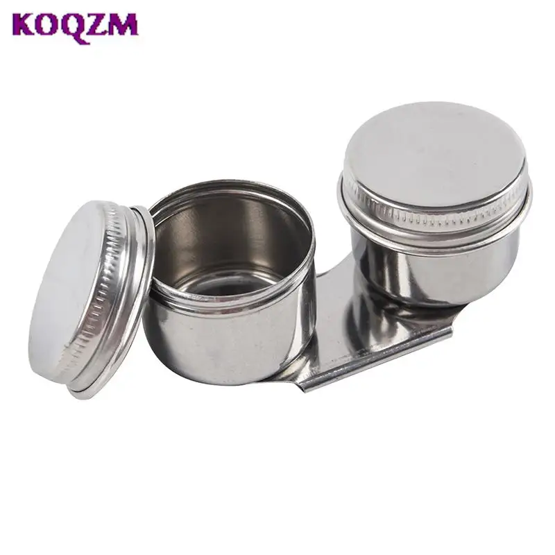 Stainless Steel Double Dipper Palette Cup With Lid - Oil Paint Pot For Artists - View #10
