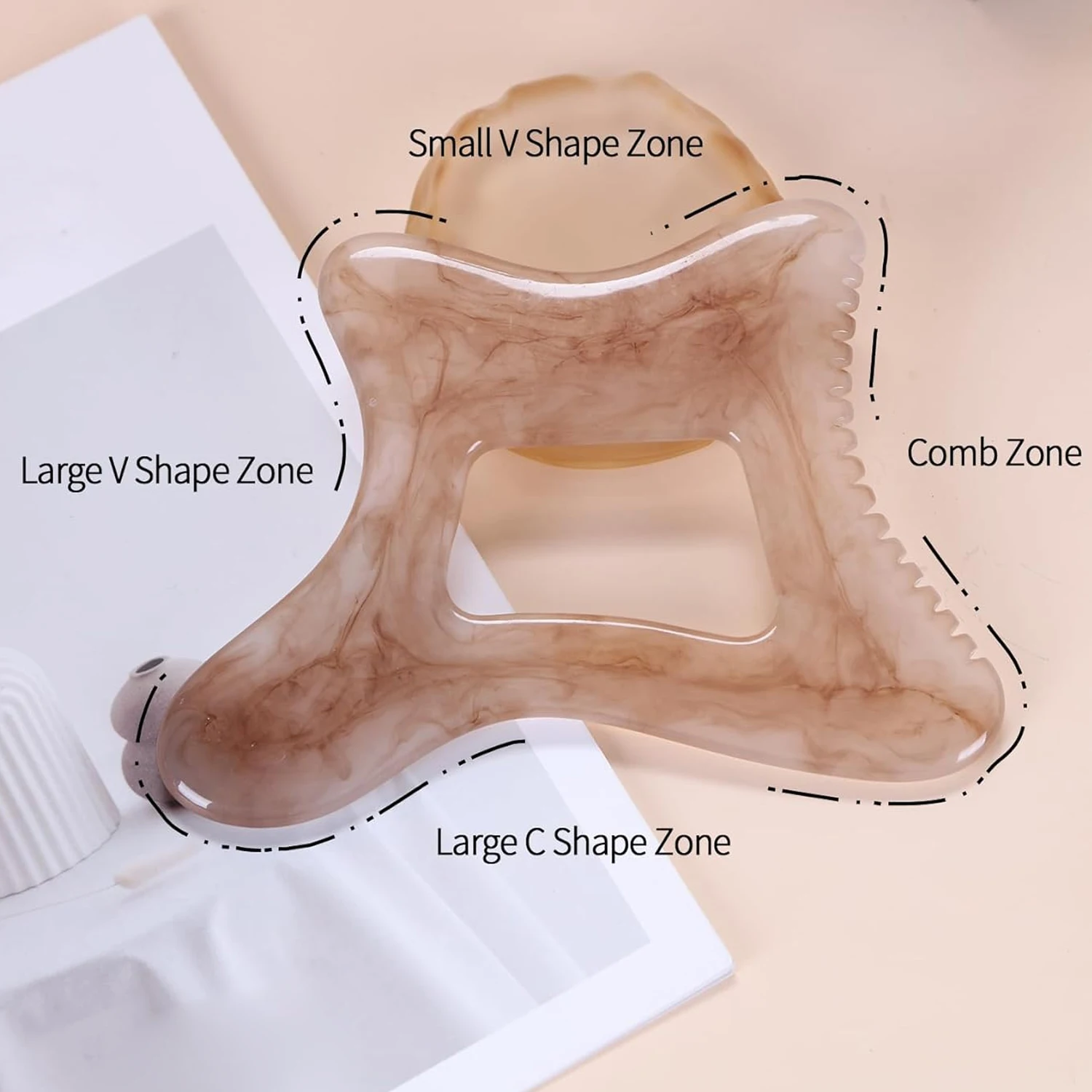 Resin Body Gua Sha Tool Large Gua Sha Body Tool Cellulite Massage Tool Lymphatic Drainage Tool for Face, Back Body Shaping Tools