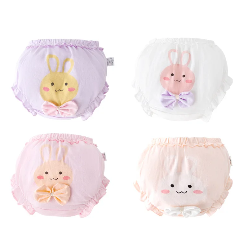 Baby Panties Summer New Class A Women's Treasure Bread Pants Soft and Comfortable No Butt Girls Underwear 4pcs baby cotton panties,baby underwear set